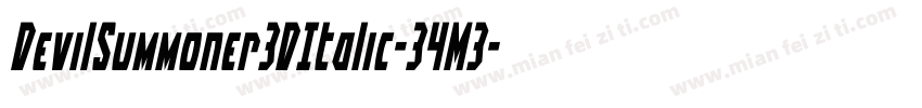 DevilSummoner3DItalic-34M3字体转换