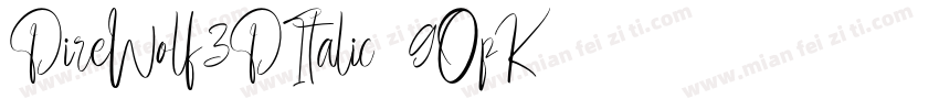 DireWolf3DItalic-9OpK字体转换