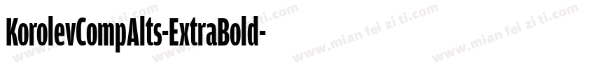 KorolevCompAlts-ExtraBold字体转换