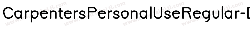 CarpentersPersonalUseRegular-DOLwR字体转换