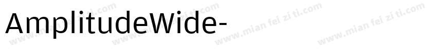 AmplitudeWide字体转换