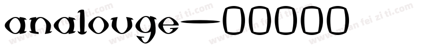 analouge字体转换