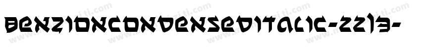 BenZionCondensedItalic-22L3字体转换