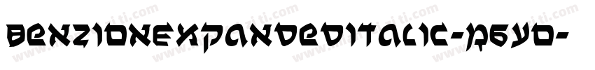 BenZionExpandedItalic-R6yo字体转换