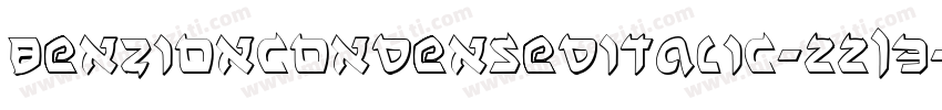 BenZionCondensedItalic-22L3字体转换