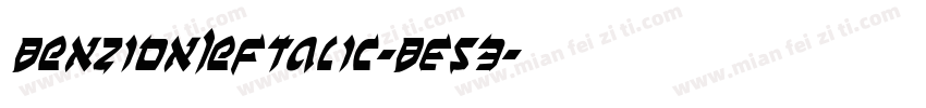BenZionLeftalic-BE53字体转换