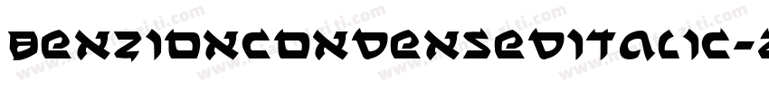 BenZionCondensedItalic-22L3字体转换
