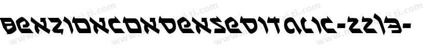BenZionCondensedItalic-22L3字体转换