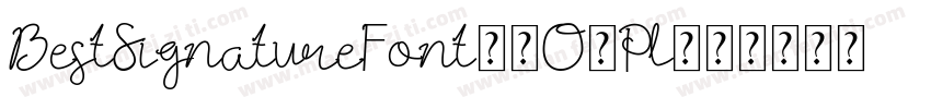 BestSignatureFont-2O7Pl字体转换