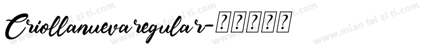 Criollanuevaregular字体转换