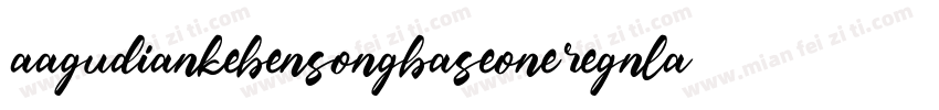 aagudiankebensongbaseoneregnlar字体转换