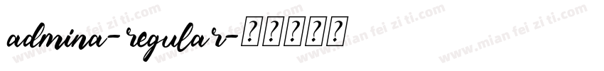 admina-regular字体转换