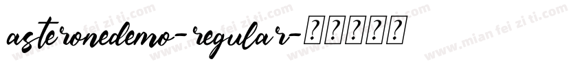 asteronedemo-regular字体转换