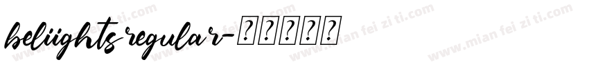 beliightsregular字体转换
