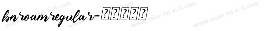 bnroamregular字体转换