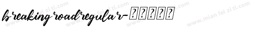 breakingroadregular字体转换