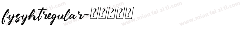 fysyhtregular字体转换