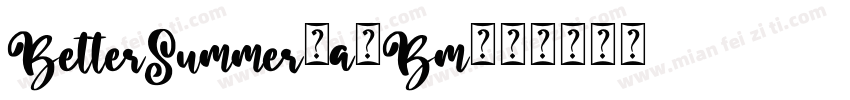 BetterSummer-a4Bm字体转换