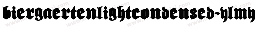 BiergaertenLightCondensed-ylMY字体转换