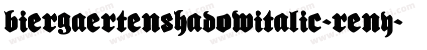 BiergaertenShadowItalic-rEny字体转换