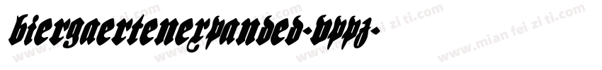 BiergaertenExpanded-VppZ字体转换
