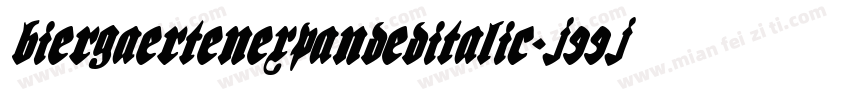 BiergaertenExpandedItalic-J99j字体转换