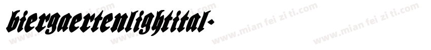 BiergaertenLightItal字体转换
