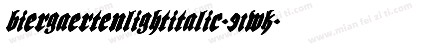 BiergaertenLightItalic-91wK字体转换