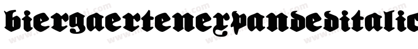 BiergaertenExpandedItalic-J99j字体转换