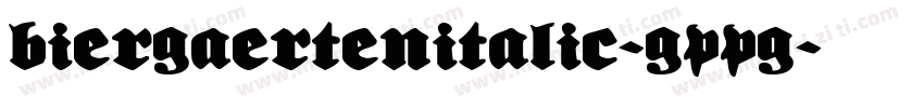 BiergaertenItalic-GPPG字体转换