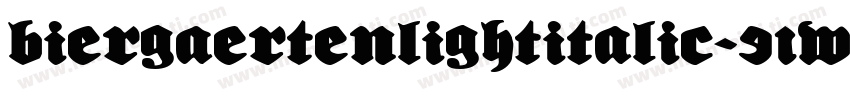 BiergaertenLightItalic-91wK字体转换