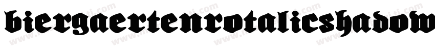 BiergaertenRotalicShadow-Bv4d字体转换