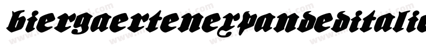 BiergaertenExpandedItalic-J99j字体转换