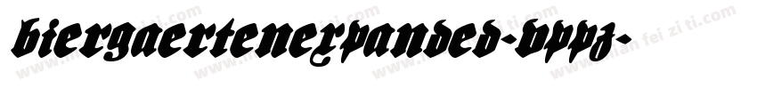 BiergaertenExpanded-VppZ字体转换