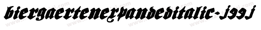 BiergaertenExpandedItalic-J99j字体转换