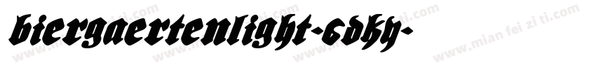 BiergaertenLight-6DKY字体转换