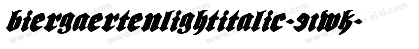 BiergaertenLightItalic-91wK字体转换