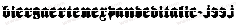 BiergaertenExpandedItalic-J99j字体转换