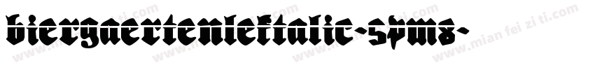 BiergaertenLeftalic-5pM8字体转换