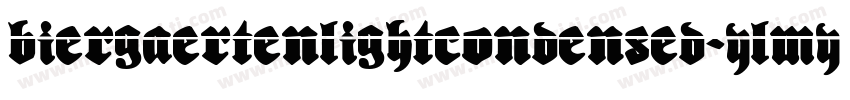 BiergaertenLightCondensed-ylMY字体转换