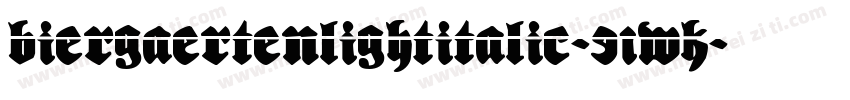 BiergaertenLightItalic-91wK字体转换