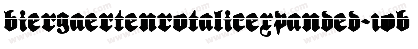 BiergaertenRotalicExpanded-1OB2字体转换