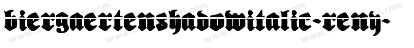 BiergaertenShadowItalic-rEny字体转换
