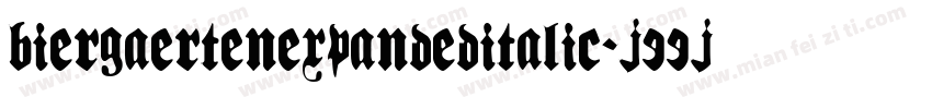 BiergaertenExpandedItalic-J99j字体转换