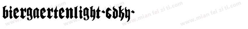 BiergaertenLight-6DKY字体转换