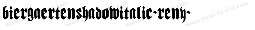 BiergaertenShadowItalic-rEny字体转换