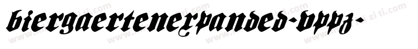 BiergaertenExpanded-VppZ字体转换