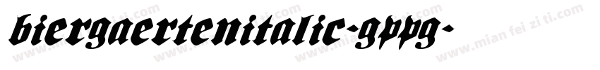 BiergaertenItalic-GPPG字体转换