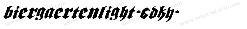 BiergaertenLight-6DKY字体转换