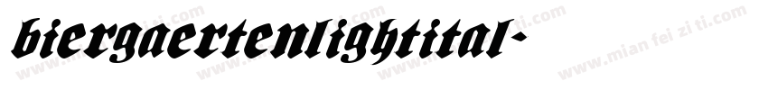 BiergaertenLightItal字体转换